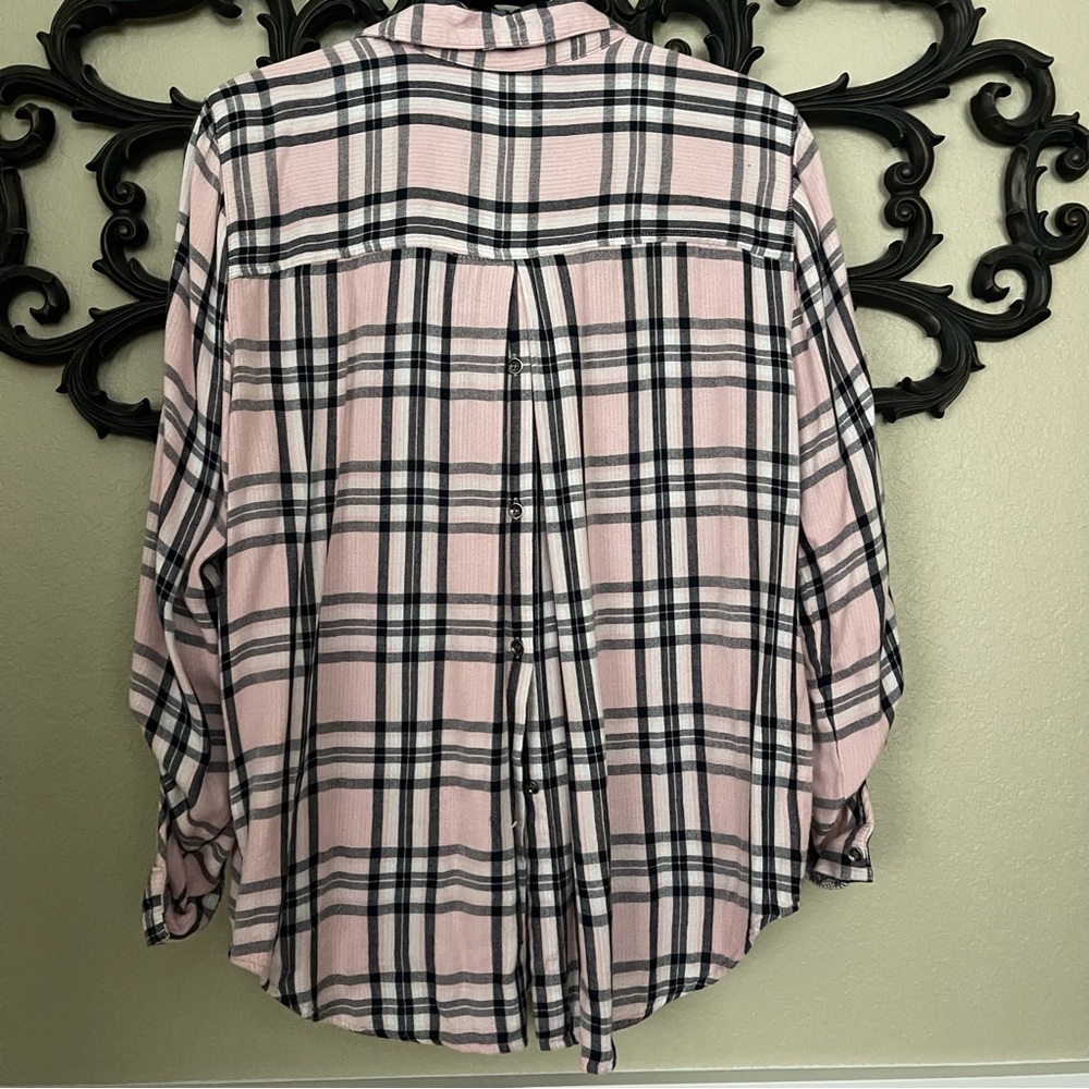 Jane and Delancey Plaid Button Up Shirt Size XL - Picture 3 of 16